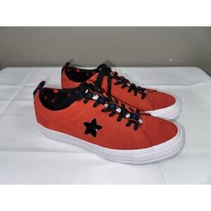 Converse One Star Hello Kitty Red Suede Low Top Sneakers Shoes Mens 8 Womens 10